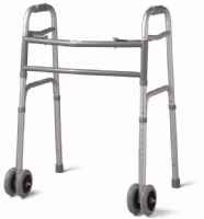 Bariatric Folding Walker with Wheels by Medline