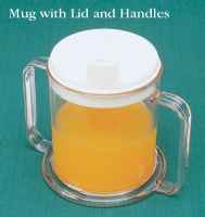 Mug with Lid and Handles - 2 Styles by North Coast Medical