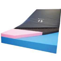 Dual Layer DLX Pressure Redistribution Foam Mattress with Optional Side Bolsters and 2 Size Options Available