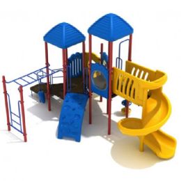 Cooper's Neck Large Playground System for Kids and Preteens with Horizontal Ladder, Slides, and Pod Climber