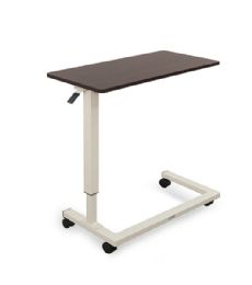 Height Adjustable Overbed Table with Wheels and Heavy-Duty Steel Frame from Medacure