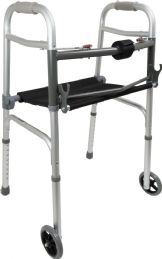 ProBasics Two-Button Folding Walker with Wheels