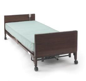Medline Adjustable Full Electric Low Bed Package for Homecare With Easily Buildable Frame and Locking Rolling Casters