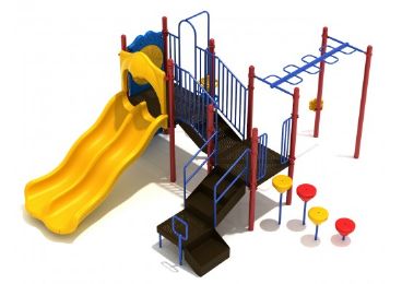 Hudson Yards Large Commercial Playground System for Kids and Teens With Safety Rails, Slides, and Multiple Activity Zones