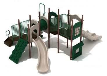 Rose Creek Large Playground System for Toddlers, Kids, and Preteens With Multiple Slides and Safety Rails
