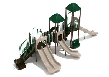 Ladera Heights Commercial Playground for Kids and Preteens With Multiple Slides and Rails For Up To 34 Children