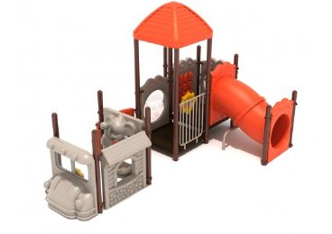 Pediatric Knoxville Fortress Commercial Outdoor Play Equipment Set - Sits on the Ground Level for Safety