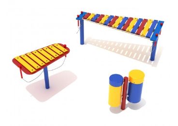 Rhythm Percussion Outdoor Musical Playground Equipment Group of Three