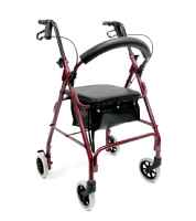 Lightweight Foldable Aluminum Rollators with Padded Seat and Storage Basket by Karman Healthcare