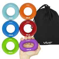 Ring Grip Silicone Exercisers for Physical and Occupational Therapy by Vive Health