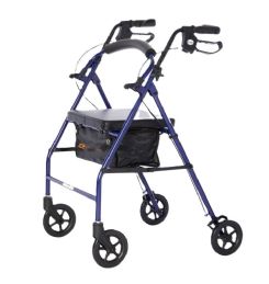 Rhythm Healthcare 4-Wheel Steel Rollator with 300 lbs. Weight Capacity
