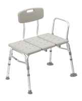 Drive Medical Plastic Tub Transfer Bench with Backrest