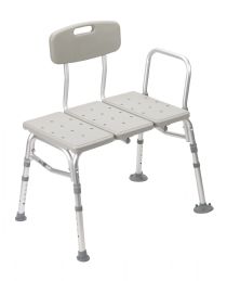 Drive Medical Plastic Tub Transfer Bench with Backrest