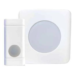 Wireless Doorbell Kit with Flashing Strobe Light with 600 ft. Range by Safeguard Supply