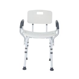Rhythm Healthcare Shower Chair with Back and Padded Arms - 350 lbs. Capacity