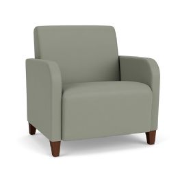 Oversized Chair for Waiting Rooms with Optional Front Casters, Wood or Metal Legs and 500 lbs. Weight Capacity - Lesro Siena Line