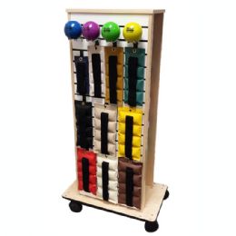 Hand and Ankle Weights Storage Cart SR-003 With Storage Compartment and Locking Wheels by Pivotal Health