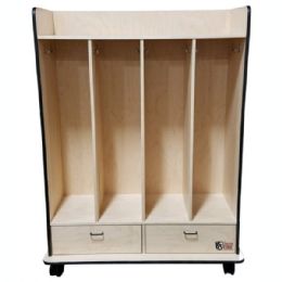 Rolling Personal Storage Cubbies with Hanging Hooks SR-011 by Pivotal Health