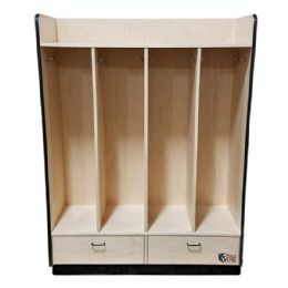 Personal Storage Cabinet with Tall Cubbies and Hanging Hooks SR-012 by Pivotal Health