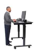 Luxor Crank Adjustable Stand Up Desk 48-Inches Wide