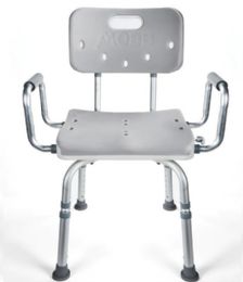 Mobb 360 Degree Swivel Shower Chair with 300 lbs. Weight Capacity and Rubber Leg Tips