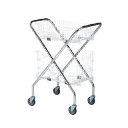 Chrome Folding Basket Cart Frame