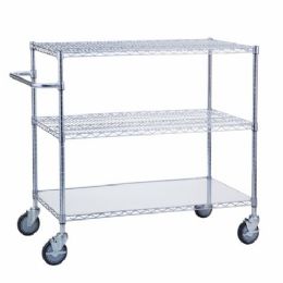 Adjustable Utility Cart with Solid Bottom