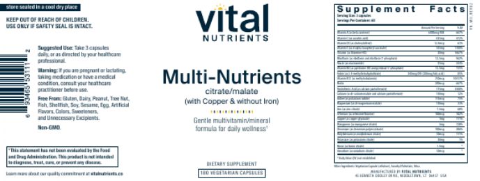 Multi-Nutrients Customized Multivitamin Supplements