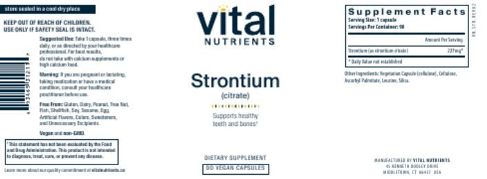 Strontium Citrate Bone Strengthening Supplement