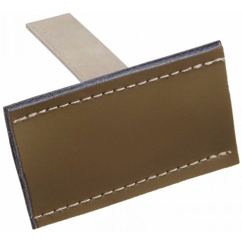The pocket is constructed of metal and leather