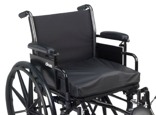 The Titanium Cushion pictured in a Drive Medical wheelchair 