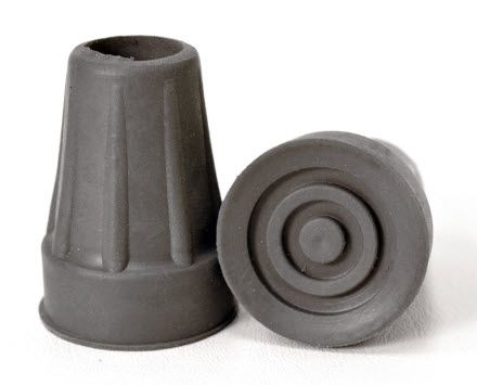 Large Rubber Crutch Tips in Grey