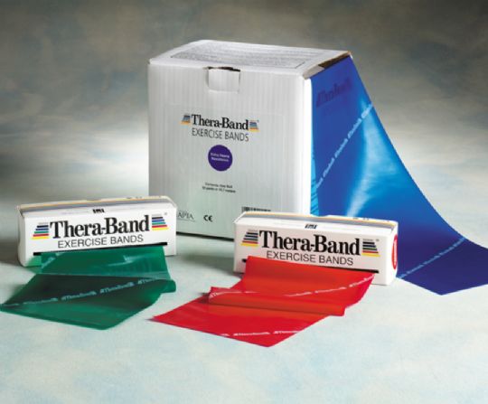 50-Yard and 6-Yard boxes of Thera-Band Latex Exercise Bands