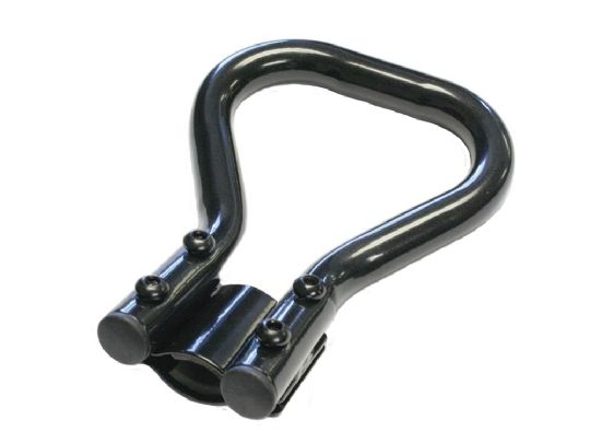 The Lever Extender features an ergonomic handle grip similar to that of a kettlebell, making it easy to grab and use.
