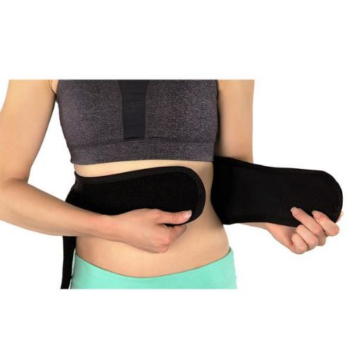 Reduces lower back pain with snug-fitting support and Velcro strap for lumbar support 