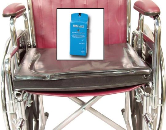 The alarm activates when the patient leaves the chair and automatically resets when patient sits back down
