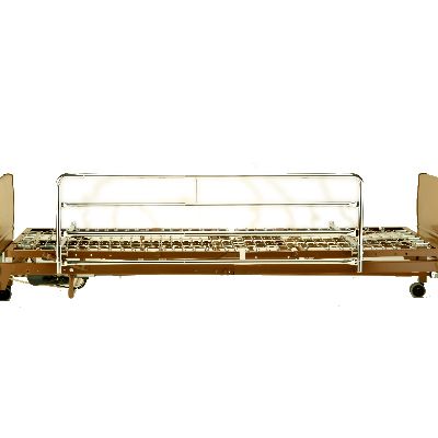 Package includes the Invacare Semi-Electric Homecare Bed and the Invacare Chrome-Plated Full-Length Bed Rails. 
