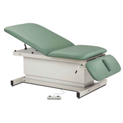 Extra Wide, Adjustable Backrest & Drop Section Bariatric Power Table with Shrouded Base