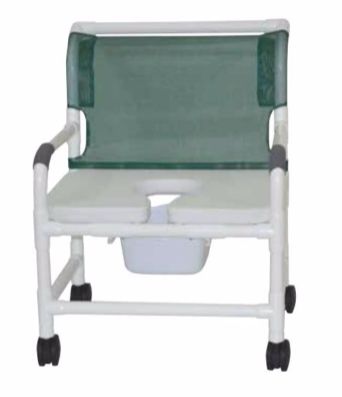 26 Inch Extra-Wide Shower Commode Chair with Soft Seat option (SSDE)