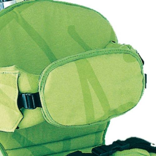 Picture shows an up-close view of the padded chest harness as an option