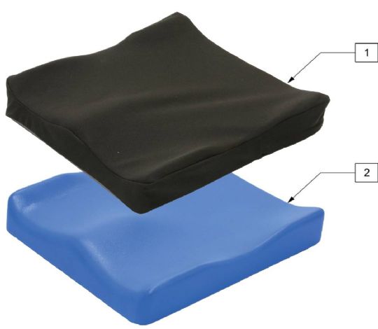 Picture shows the combine action of the contoured coated foam base with the moisture resistant cover for a great fit

