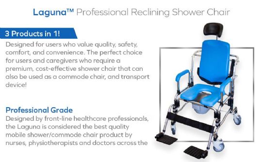 The Laguna has numerous advantages over your typical shower chair