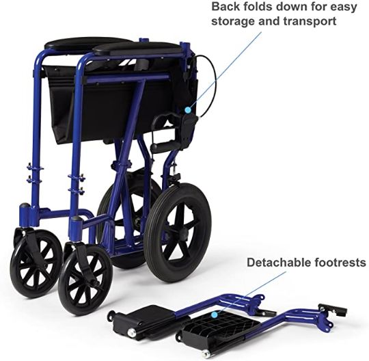 The whole unit folds up and the footrests detach to enable easy transport and storage!