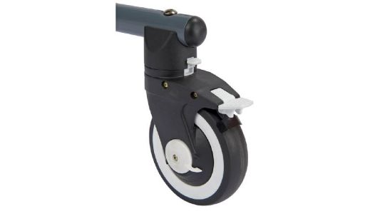 Features four function casters