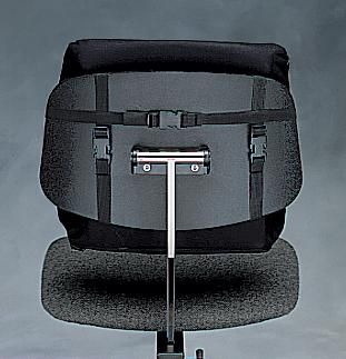 Back view of this back support in an office chair