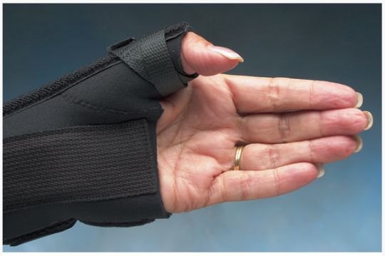 Comfort Cool D-Ring Thumb & Wrist Orthosis Underside View