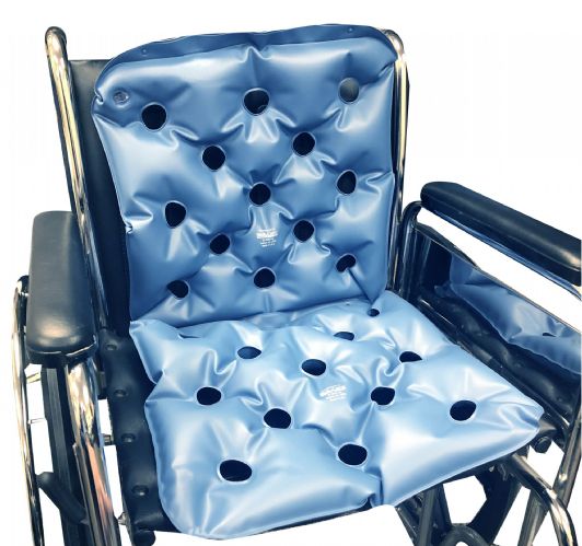 Cushion on wheelchair