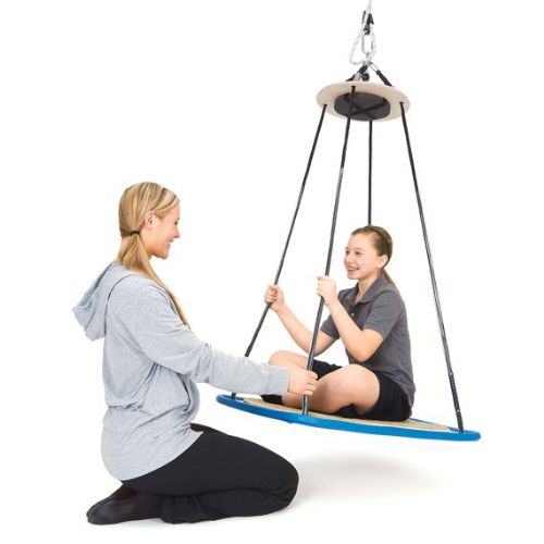 Therapists can move the swing or it can be self propelled by the client. 