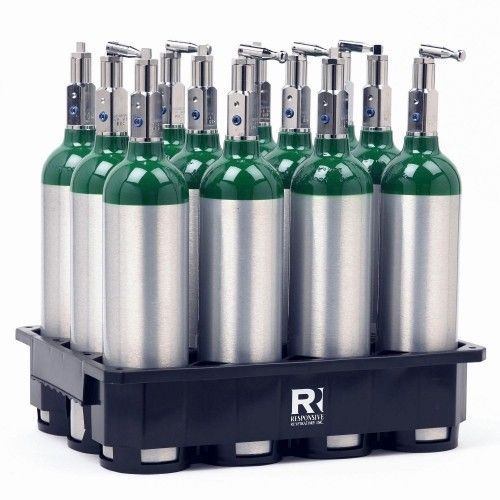 12 Cylinder Rack for M6 Cylinders - Heavy-Duty Plastic