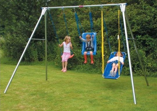 Triple Swing Frame DOES NOT include seat or chains/ropes